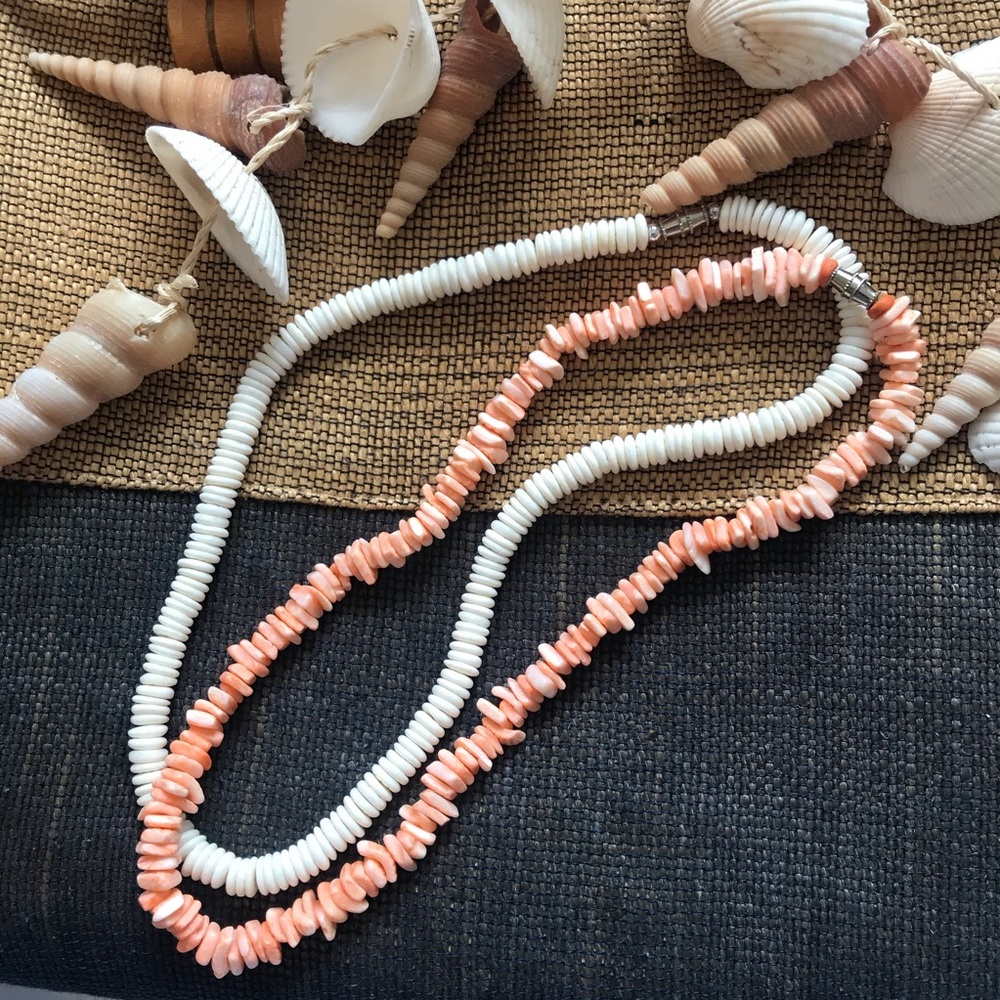Vintage Puka Shell Necklace Set of 2